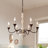 Tolar 6 - Light Iron Dimmable Empire Chandelier