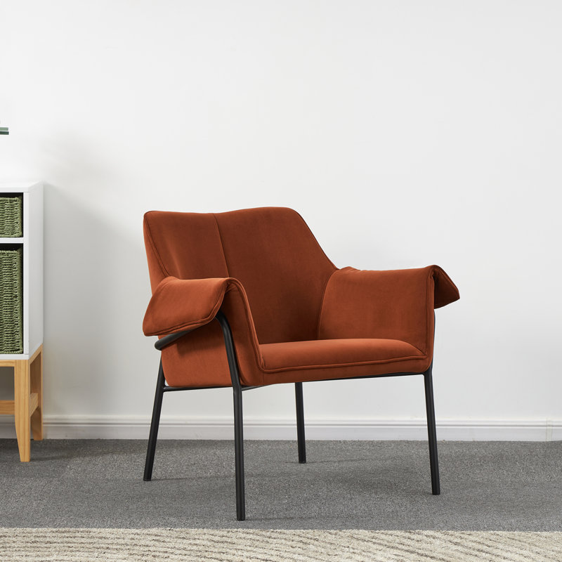 Maraia Upholstered Armchair, Rusty Brown