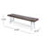 Outdoor Carlisle Benches, Sandblasted Dark Brown + White(Set Of 2)-1937225086