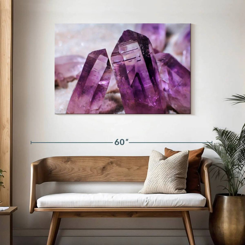 Améthyste mauve Alvord, H 30 po x l 45 po
