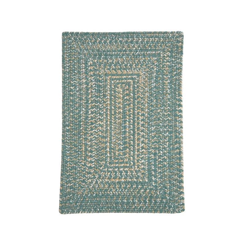 Tapis abstrait en laine / polypropylène tissé à la machine Brownett, Rectangle 11 pi x 14 pi