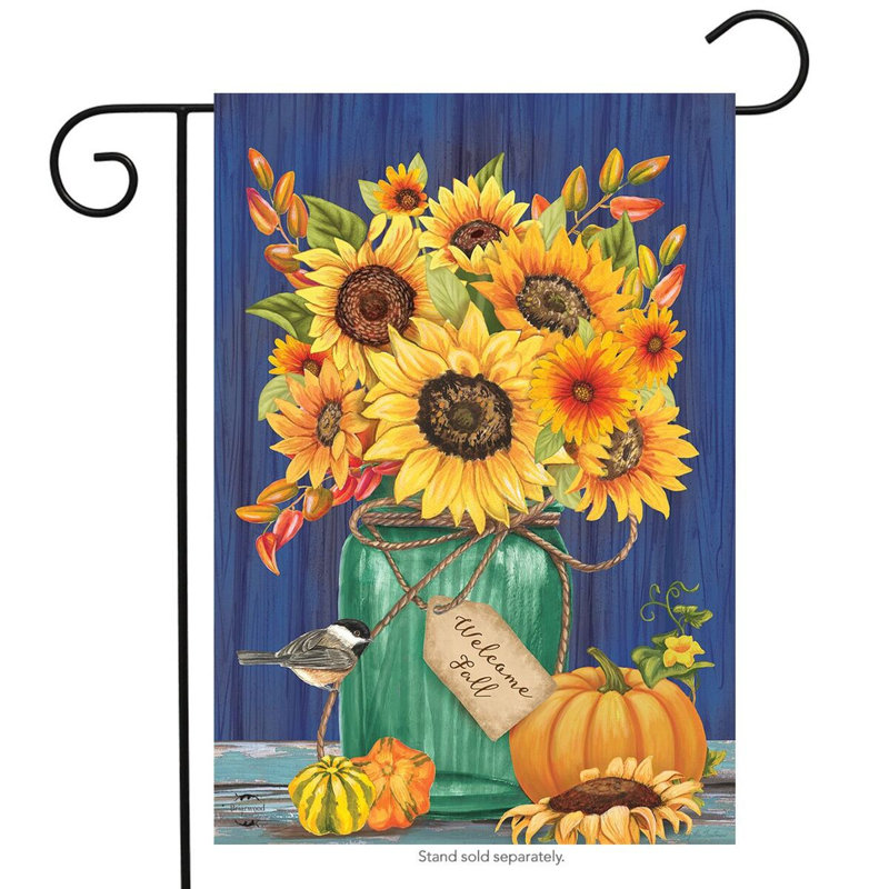 Drapeau de jardin d'automne, Été jaune/marine