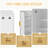 Modern 57.5" Stripe Door Storage Cabinet, 4-Door Sideboard With Back-Of-Door Storage Racks & Side Hooks, Adjustable Shelves-84217425