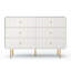 Commode double 6 tiroirs l 47,23 po avec pieds dorés et commode-1137415229