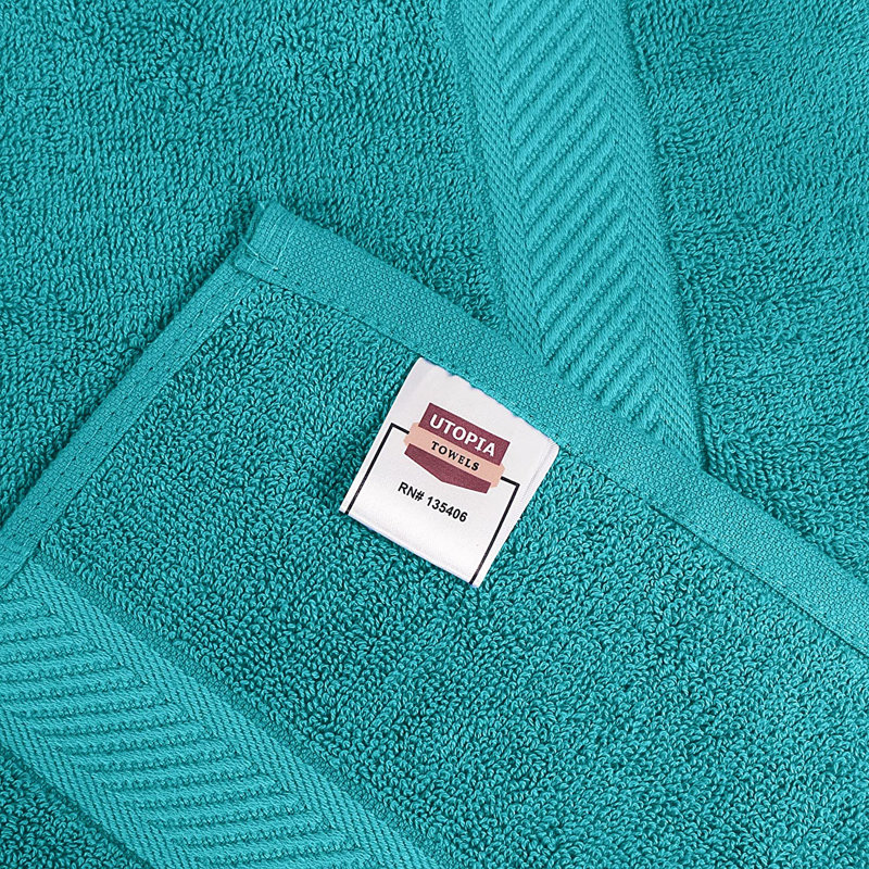 Dyshaun Cotton Blend Bath Towel, Turquoise