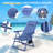 Backpack Beach Chair, 6-Positions Reclining Folding Beach Chair with Cooler Bag and Cup Holder-336665202