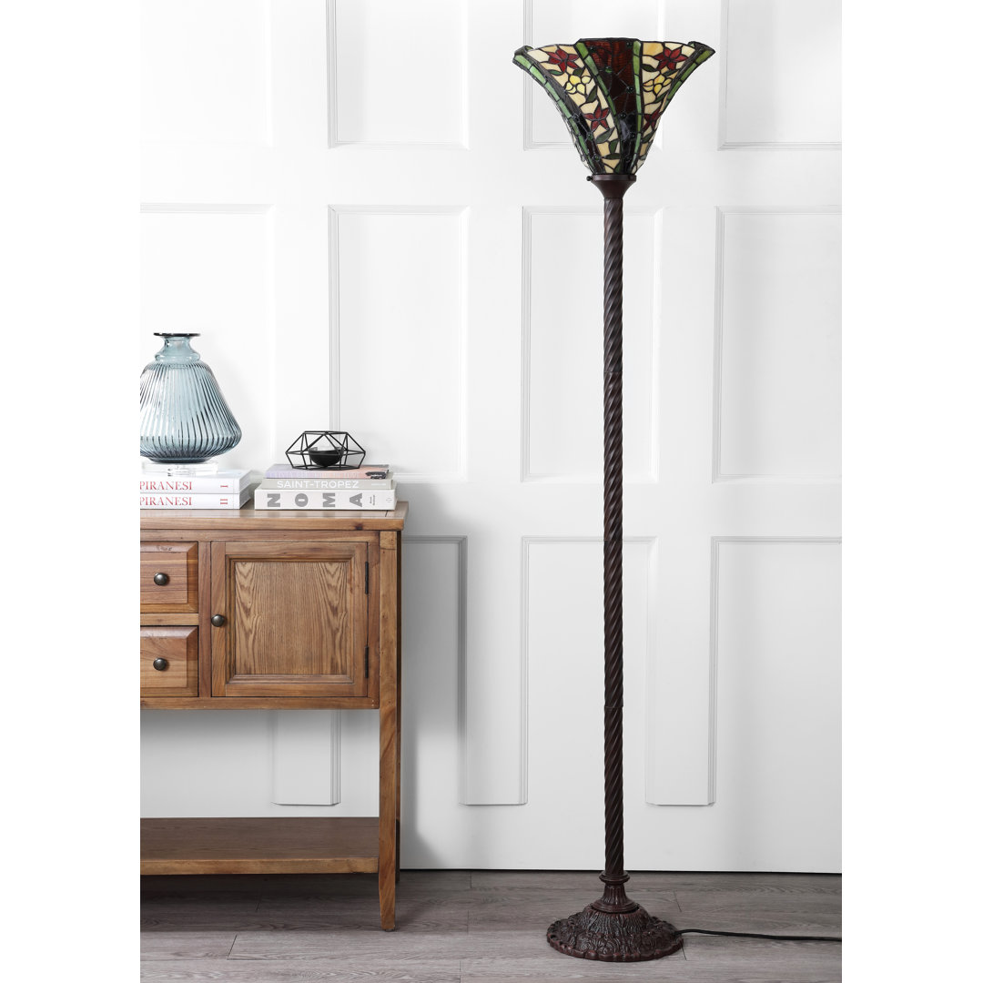 Orvis 71'' Brown Torchiere Floor Lamp Loon Peak®