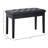 Black Tufted Faux Leather Double Piano Bench with Storage-973851108