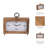 Ersoy Clock Wood and Metal Rectangular Frame with Aluminum Ring Accent 10" Brown for Home Office Bedroom Living Room