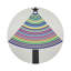 Christmas Tree Brights Vegan Leather Round Coasters
