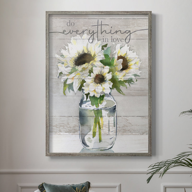 Do Everything In Love Framed Print - Solid Wood, 15" H x 12" W