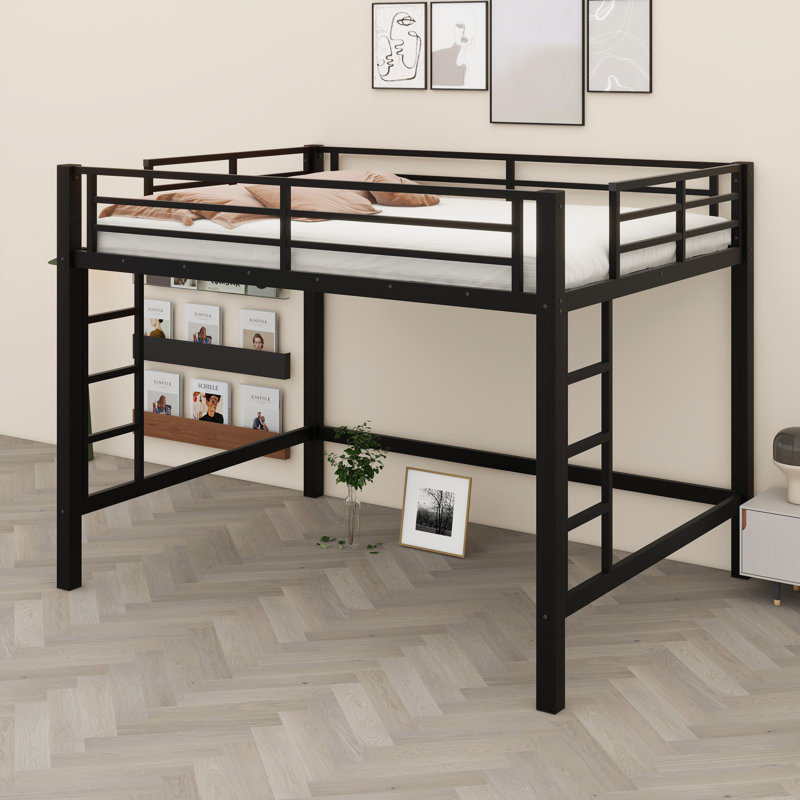 Lit mezzanine avec échelle facile à monter et barrières de sécurité complètes