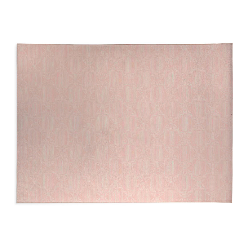 Earthy Embrace Kids Play Mat, Rectangle 5' x 7', Pink