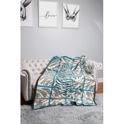 Animals In The Forest Pattern Luxury Soft Throw Blanket 