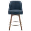 Tabouret de comptoir pivotant 26 po avec structure en bois massif Klayden-725331501