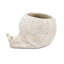 Pot décoratif en sable et ciment, fini beige texturé, 21 x 18 x 12 cm, pour plantes d'intérieur, style bord de mer, associations de plantes.
