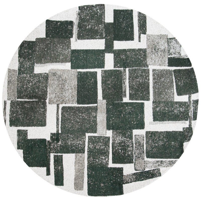 Geometric Recycled P.E.T Area Rug, Round 240cm