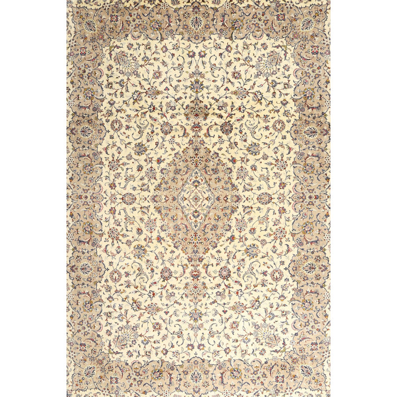 Tapis beige / gris en laine Chyna, Rectangle 8 pi x 12 pi