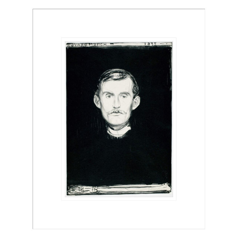 Self-Portrait by Edvard Munch -Framed Giclee Print, 16.75" H x 13.36" W