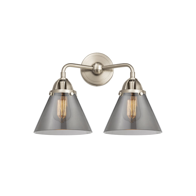 Shauna 2 - Light Vanity Light, LED, Plated Smoke, Brushed Satin Nickel