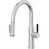 Corsano Contemporary Pull Down Kitchen Faucet with Squeeze Sprayer Low Spout and BST Series Handle