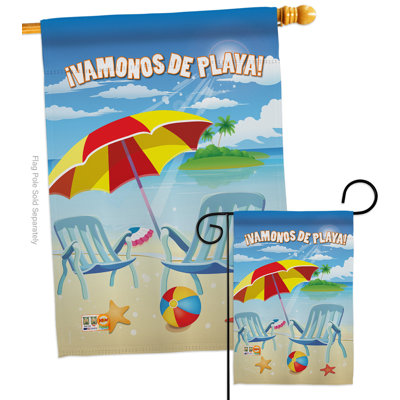 Double Sided 40'' H x 28'' W Polyester Flag Set