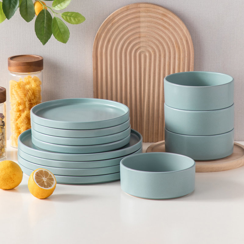 Vancasso  Stoneware Dinnerware - Set of 24 , Blue