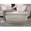 Grand pouf rustique en laine et coton