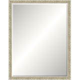 Distressed Antique Ivory Beveled Signature Mirror