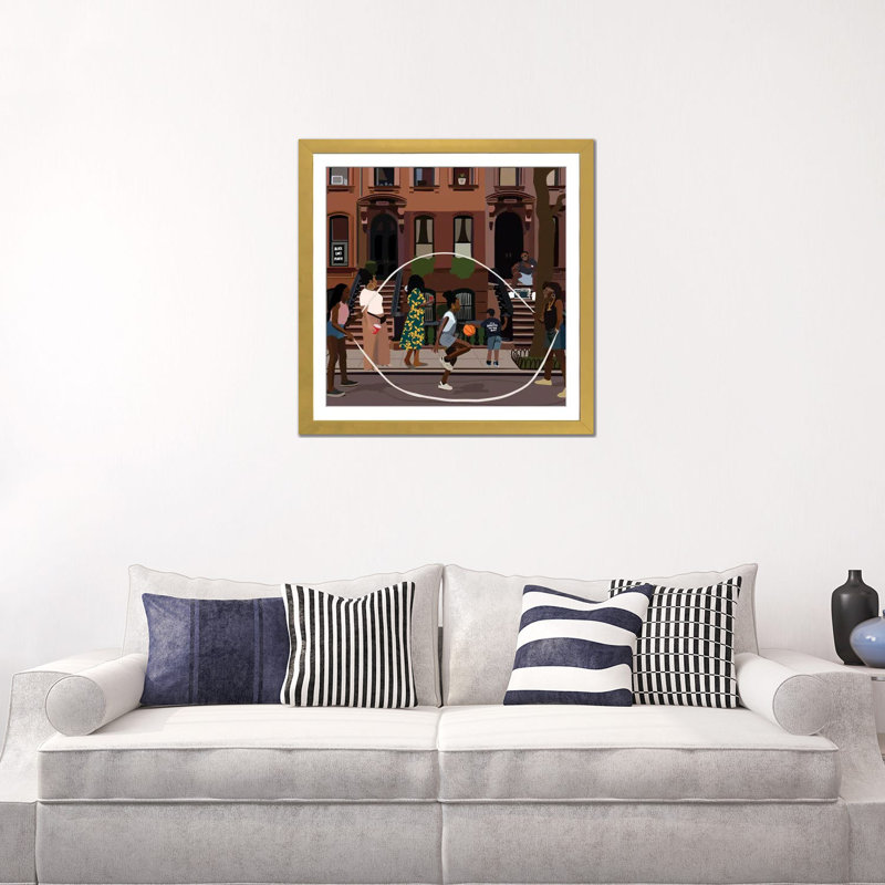 «Juneteenth» par Artpce, reproduction sur toile, Papier dans un cadre photo, H 16 po x l 16 po, Doré
