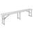 Kalish 10.25"W x 71"L Bi-Fold Granite White Plastic Bench with Carrying Handle