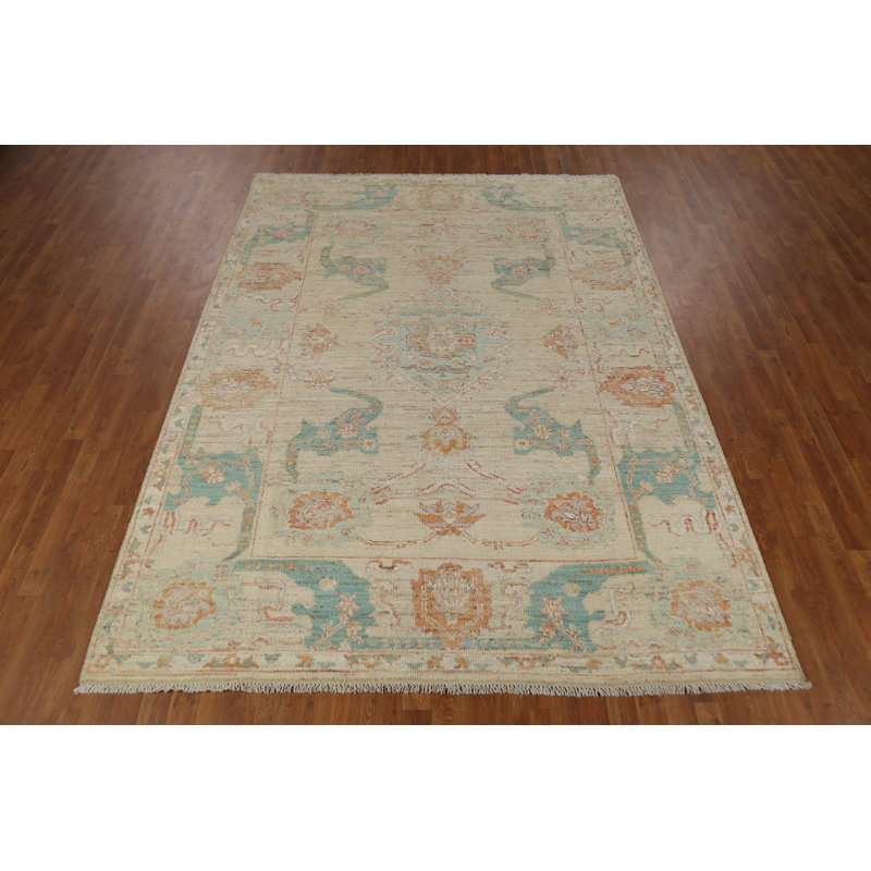 Tapis teint en laine Oushak Earth