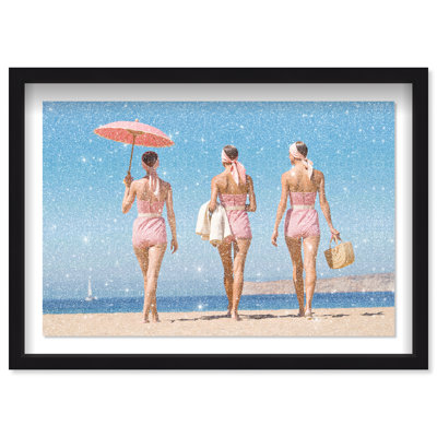 Vogue Trio I Shadowbox Fashion Print by Oliver Gal, Black Frame, 15 x 10