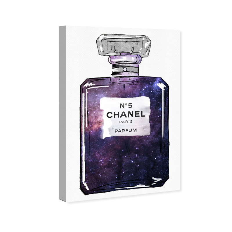 Galaxy to Paris Parfum - impression, H 15 po x l 10 po, Toile tendue, Sans cadre
