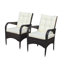 Chaises de salle à manger 2 pièces avec coussins Liberatore (coussin beige)