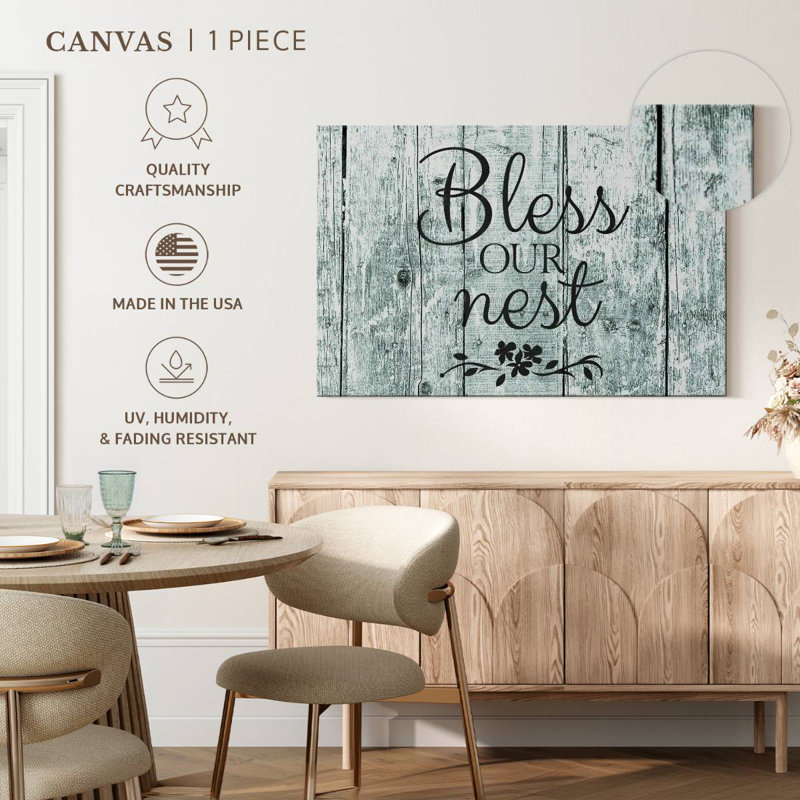 Plaque murale «Bless our Nest», H 34 po x l 51 po