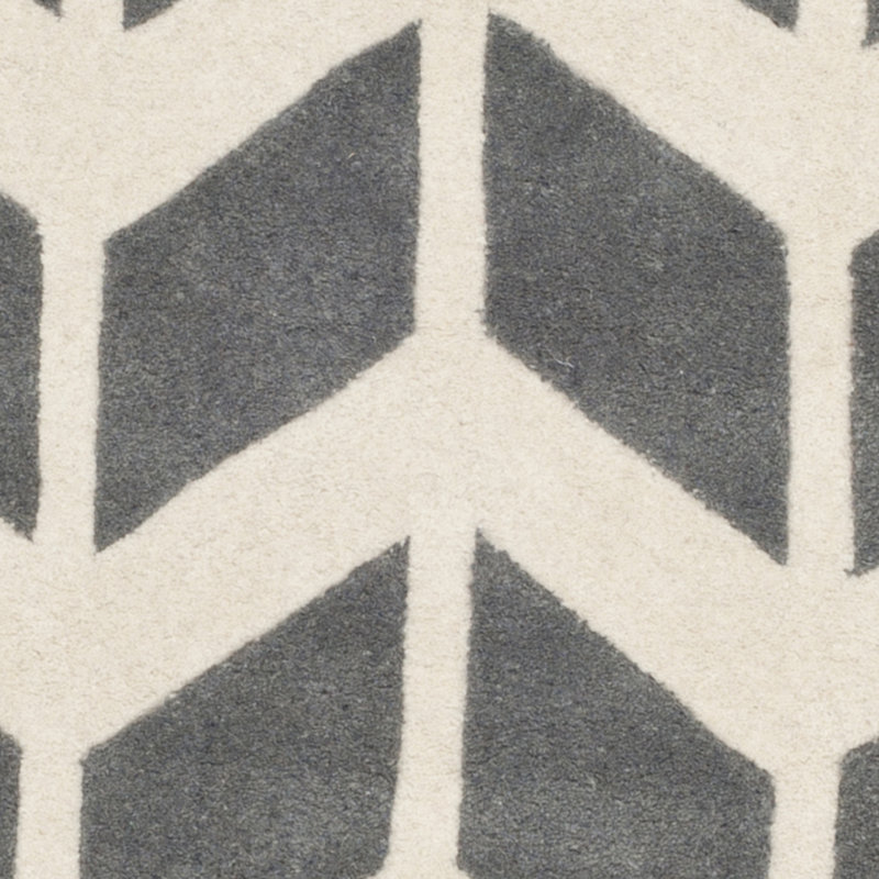 Chevron Wool Hand Woven Area Rug, Rectangle 122 x 183 cm