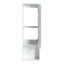 Meuble-lavabo autoportant de 36 po pour salle de bain avec lavabo en résine, une armoire de rangement et une armoire murale, tiroirs à fermeture en douceur, finition blanc brillant, charme en contreplaqué dans les petites pièces, mises à niveau