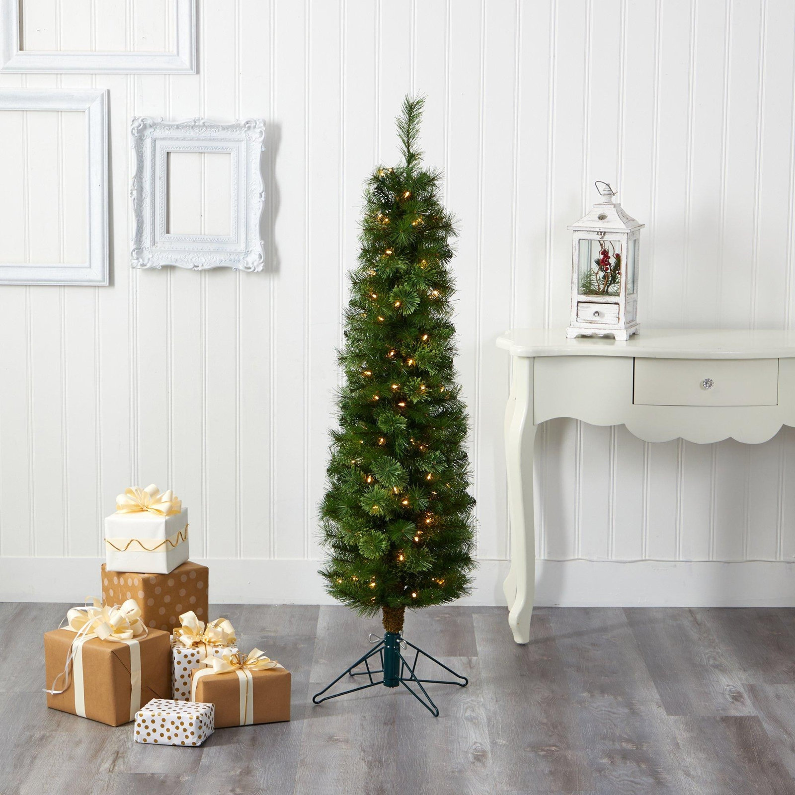 Lighted Artificial Christmas Tree, 5' H
