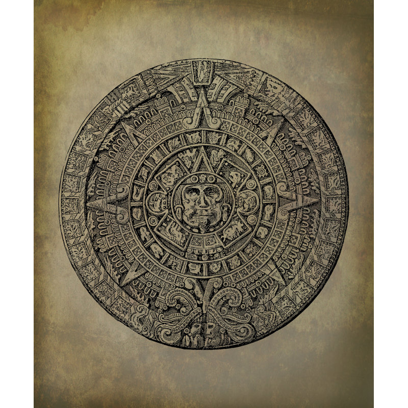 " Mayan Calendar " by Diana Alcala, 48" H x 40" W x 1.5" D