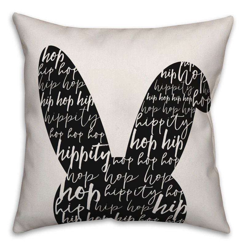 Bunny Throw Pillow, 16" x 16"