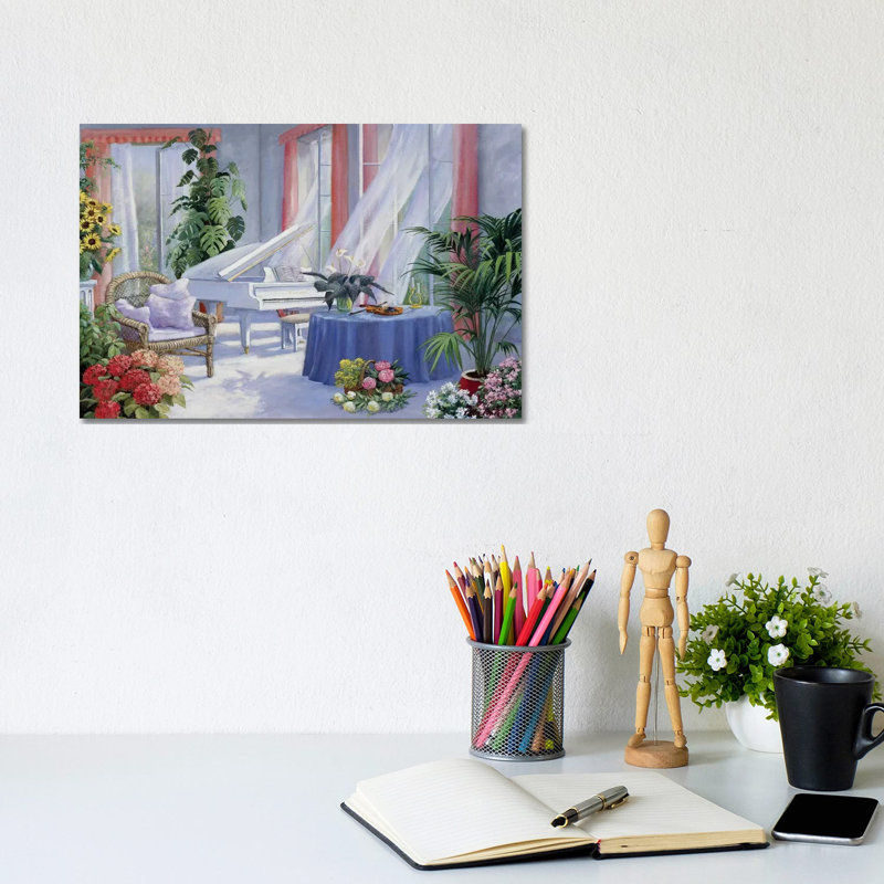 White Piano 1 Piece Wrapped Canvas Painting, 20.32cm H x 30.48cm W x 1.91cm D