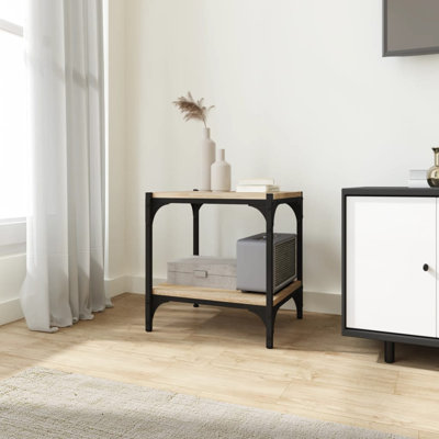 Lillehammer TV Cabinet Black 80X33x41 Cm Engineered Wood And Steel