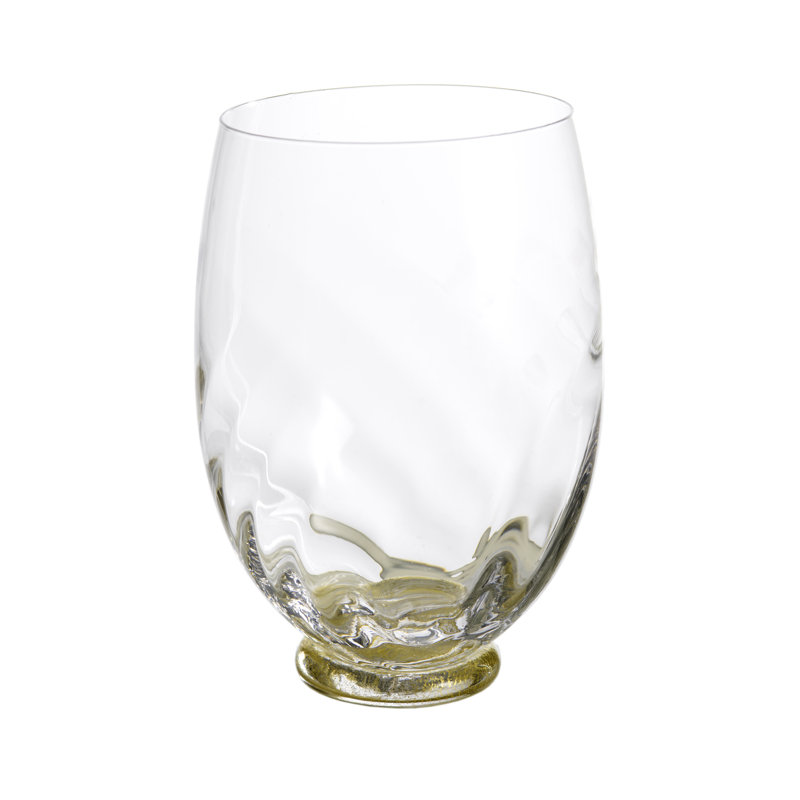 Elisa 12 oz Gold-Infused Handmade Wine Glass Set