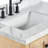 Ariel Cambridge 36 In. Left Offset Vanity With 2 In. Carrara Marble Countertop-109078544