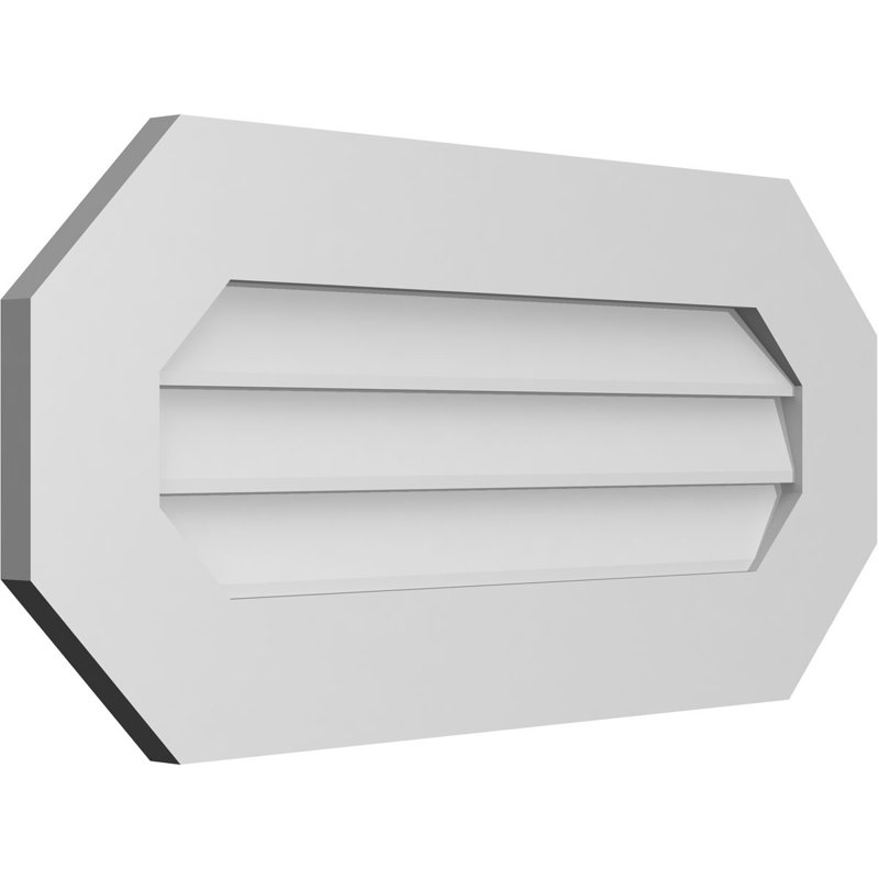 Évent horizontal gondole allongé en surface octogonal Signature, H 14 po x l 30 po x P 1 po