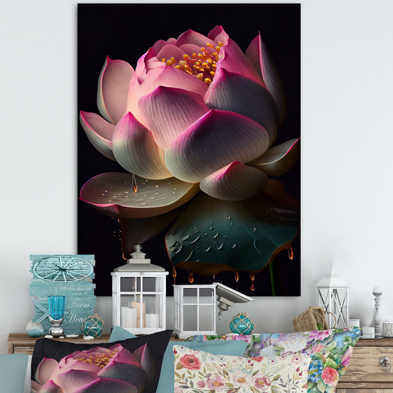 «Beautiful Blossoming Pink I» sur toile, Silver Picture Framed, 40" H x 30" W