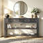 Console avec 3 tiroirs et tablettes ouvertes Elysian Farmhouse-145953188