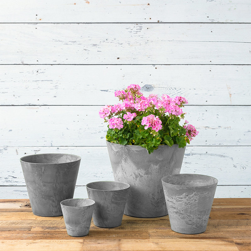 Carrero Pot Planter, Gray, 11.5" H x 12.5" W x 12.5" D