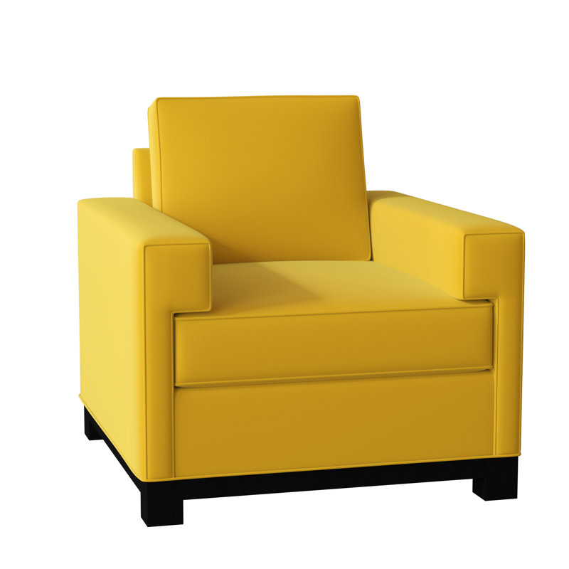 Fauteuil de 38 po de largeur Grace, Ensoleillé Klein, Noir, Dure